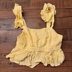 SUPERDOWN Ruffle Crop Tank‎